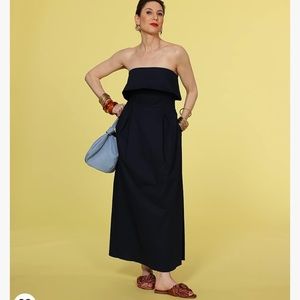 rWomen's Midnight Poplin Sleeveless Midi Dress by Carla .rockmore M